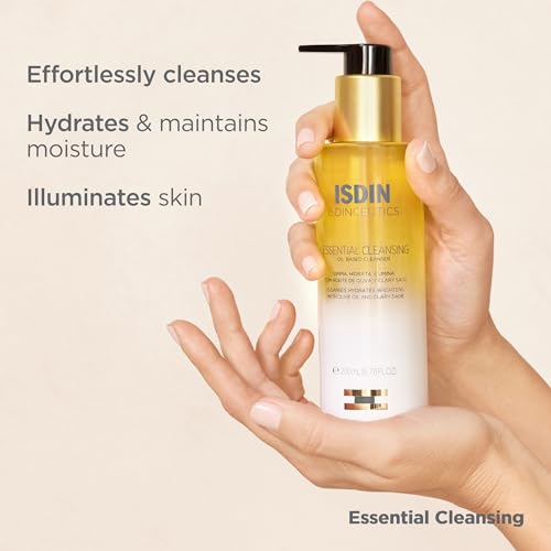 ISDIN Isdinceutics Essential Cleansing Oil - Facial Cleanser with Cleansing Oil for Radiant Skin, 6.76 FL OZ