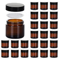 2oz Amber Glass Jars with Lids, 24 Pack Cosmetic Containers