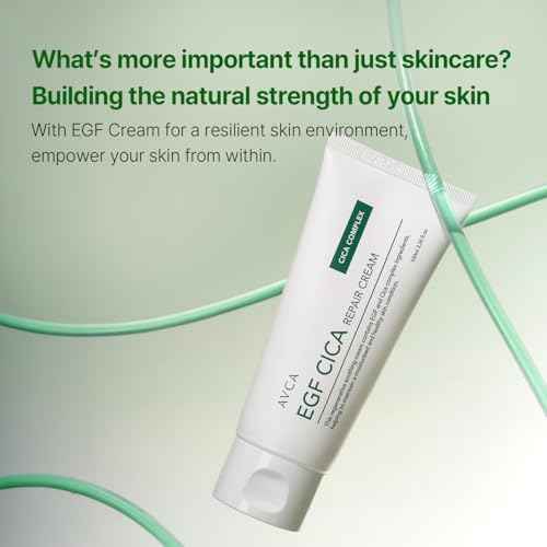 AVCA EGF Cica Repair Cream 100ml (3.38 fl. oz) ? Fragrance-Free Moisturizer for Sensitive Skin with Centella & Aloe, fast-absorbing, dermatologist tested, K-Beauty