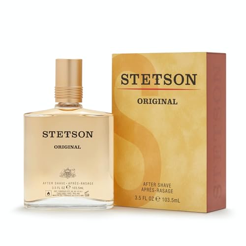 Stetson Original Aftershave - After Shave Splash for Men - Earthy and Woody Aroma with Fragrance Notes of Citrus, Patchouli, and Tonka Bean - 3.5 Fl Oz