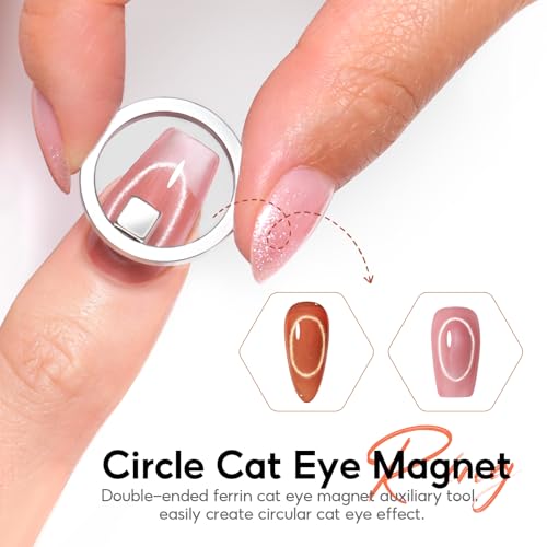 Cat Eye Magnet Set for Nails, 10pcs Magnetic Pen Kit