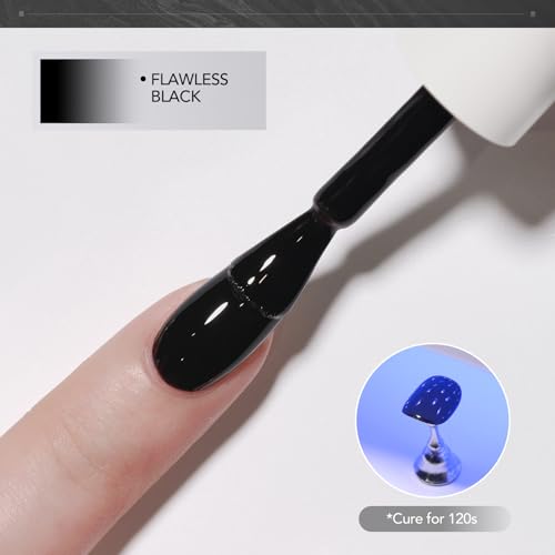 GAOY Black & White Gel Nail Polish Set - 2 Pcs 16ml UV Gel Polish Kit