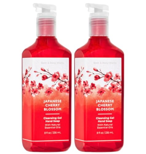 Bath and Body Works Cleansing Gel Hand Soap 8 Ounce 2-Pack (Japanese Cherry Blossom)