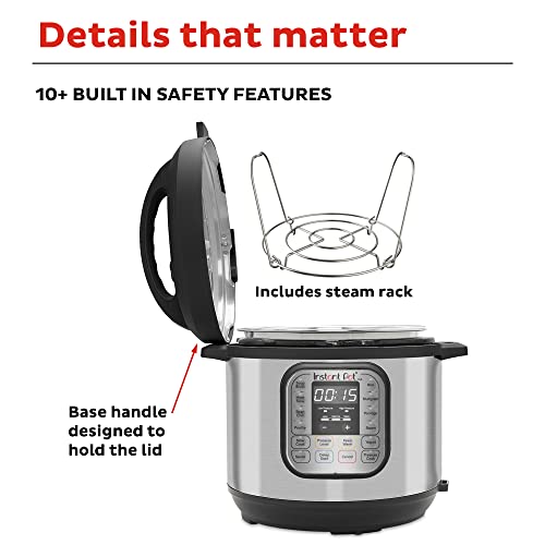 Instant Pot Duo 7-in-1 Mini Electric Pressure Cooker, Slow Rice Cooker, Steamer, Sauté, Yogurt Maker, Warmer & Sterilizer, Includes Free App with over 1900 Recipes, Stainless Steel, 3 Quart