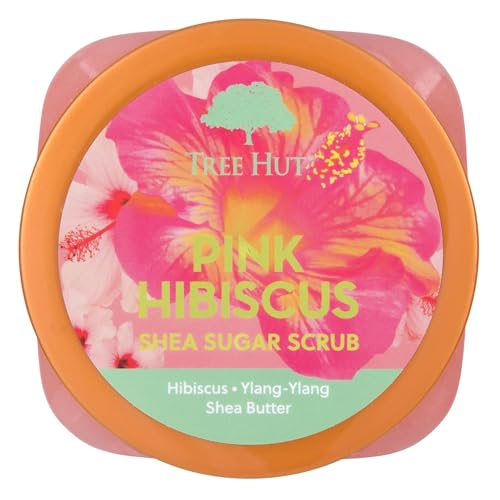 Tree Hut Pink Hibiscus Sugar Body Scrub 18 oz – Exfoliating, Vegan