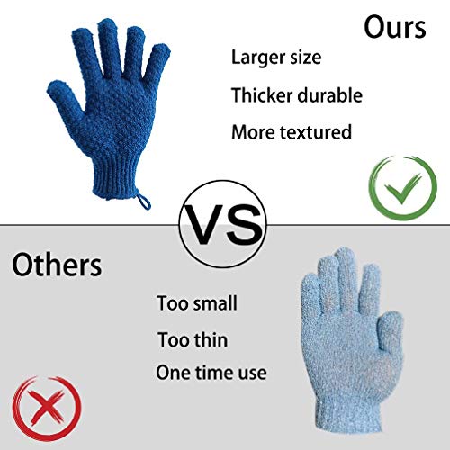 Exfoliating Bath Gloves for Shower & Spa – 2 Pairs
