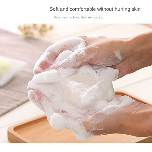 Calastia 50PCS Exfoliating Soap Pouch Mesh Bubble Foaming Net Bag