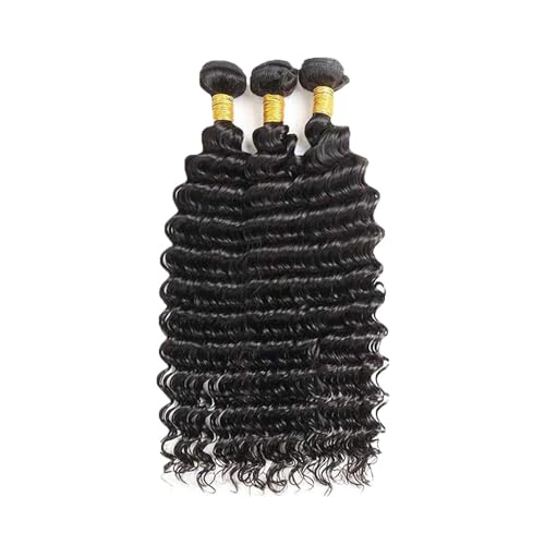 Deep Wave Human Hair Bundles 12 14 16 Inch Virgin Hair 3 Pack