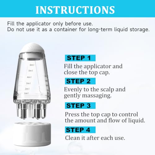 Qirvaten Scalp Applicator Comb for Hair Growth - 6ML Oil Bottle