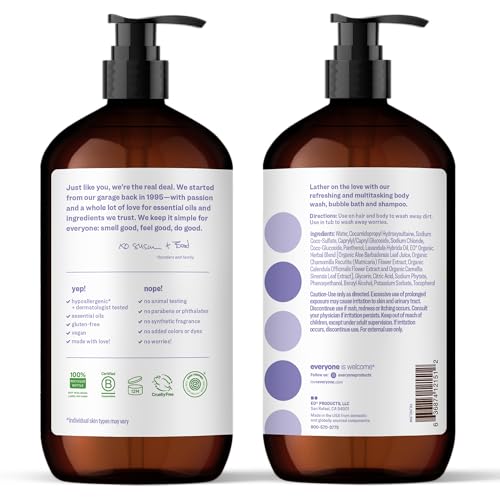 Everyone 3-in-1 Soap, Body Wash & Shampoo - Lavender Aloe, 32 oz (2-Pack)