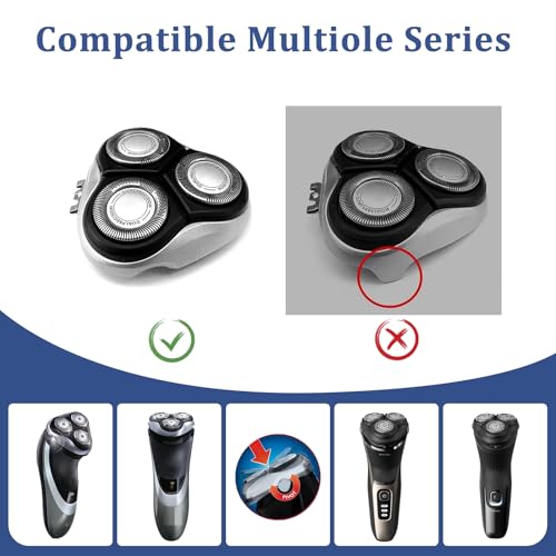 HQ8 Replacement Shaver Head for Phi-lips Shavers - Compatible with AT830, AT880, PT920 Models (Includes AT875, HQ8200 & More)