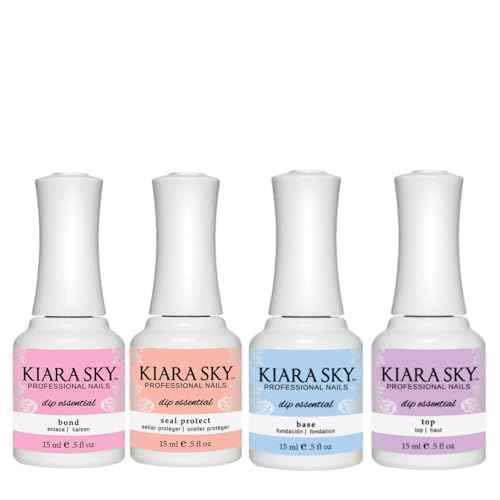 KIARA SKY Dip Manicure Nail Liquid Essentials | 0.5 fl oz | Dip Liquids Kit Steps 1-4