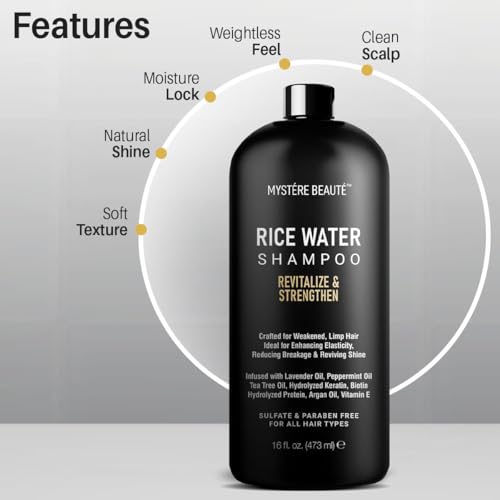 Rice Water Shampoo for Hair Growth & Shine - 16 fl oz