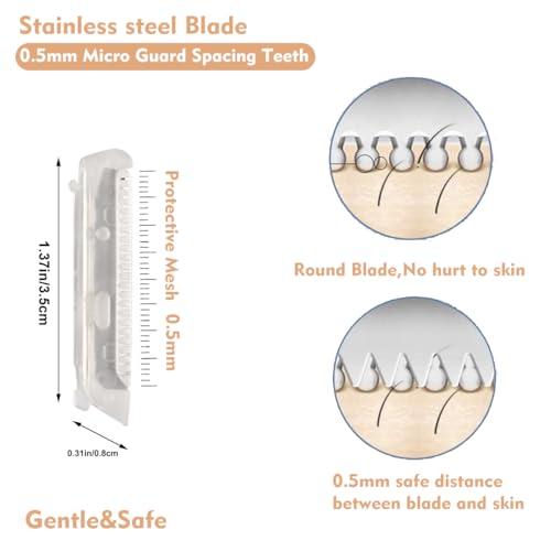 18 Pack Dermaplane Blade Refills for Flawless Dermaplane Glo Sonic Facial Exfoliator