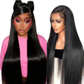 13x6 Lace Front Wig 24 Inch Straight Human Hair Pre Plucked