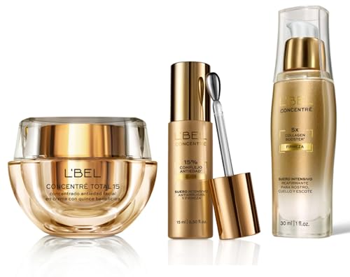 L'Bel Concentre Total Anti-Aging Skincare Set with Cream, Eye Treatment & Serum