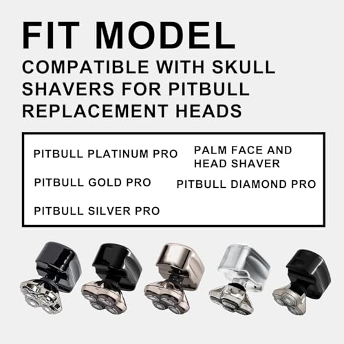 16 PACKS Head Shaver Replacement Heads Compatible with Skull Shaver Pitbull Gold PRO, Pitbull Silver PRO, Palm, Pitbull Platinum PRO, Electric Razor Replacement head for Superior Shaving