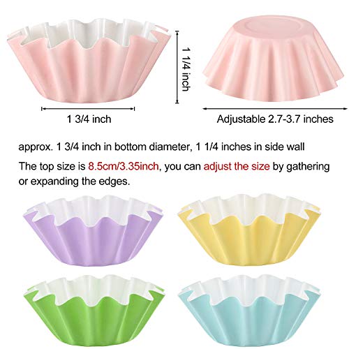 Boao Wax Melt Liners Reusable Leakproof for Any Wax Cubes Waxes Warmer Containers Cups for Scented Candle Plug in Warmers Electric Waxes Melters Burner(Pink, Blue, Green, Yellow, Purple,150 Pieces)
