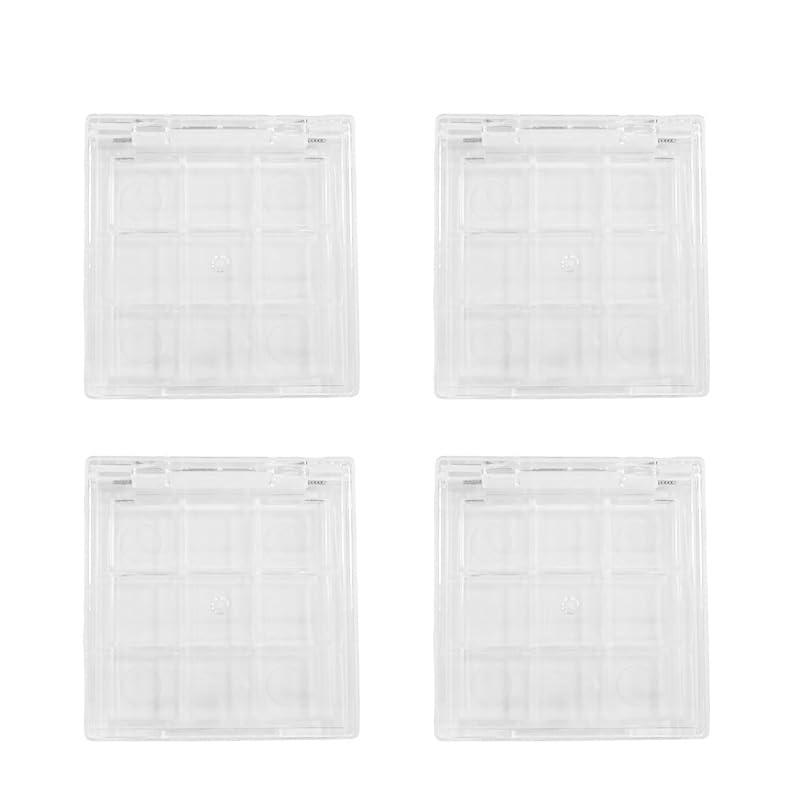 4-Piece 9-Grid Empty Makeup Palette - DIY Lipstick Eyeshadow Organizer