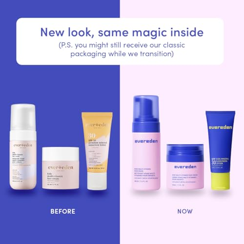 Evereden Kids Face Wash, Cream & SPF 30 Set, Ages 4+