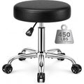 Heavy Duty Rolling Stool with 450 lb Capacity - Height Adjustable