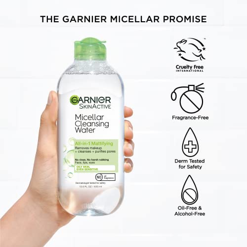 Garnier Micellar Water Cleanser & Makeup Remover, 13.5 Fl Oz