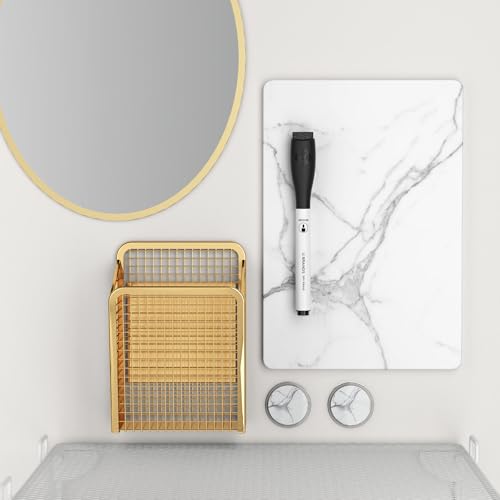 U Brands Gold Locker Organizer Kit, 11-Piece with Shelf & Mirror