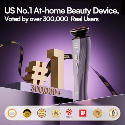 INIA Flare 3-in-1 Microcurrent Facial Device with Red Light Therapy