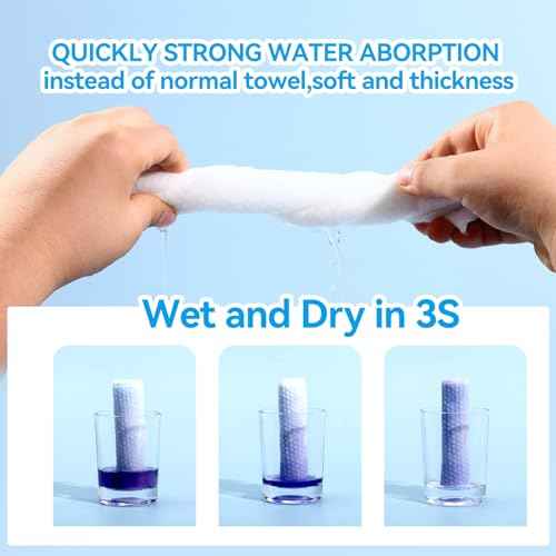 Disposable Face Towel,ISHOWBEST 60 Count Clean Face Towels, Biodegradable Cotton Towelettes Disposable for Sensitive Skin, Skin Care, Makeup Remover, Facial Cleansing Wipe, 1 Pack