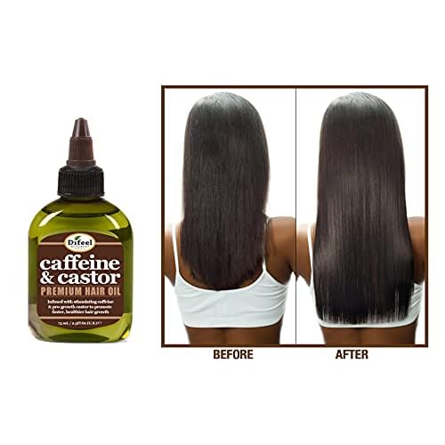 Difeel Caffeine & Castor Premium Hair Oil for Faster Hair Growth 2.5 oz.