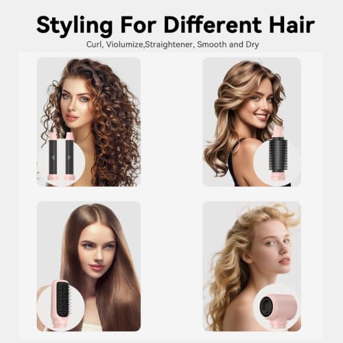 Atopskins 5-in-1 Hot Air Styler Brush, 1000W Auto-Wrap Curler