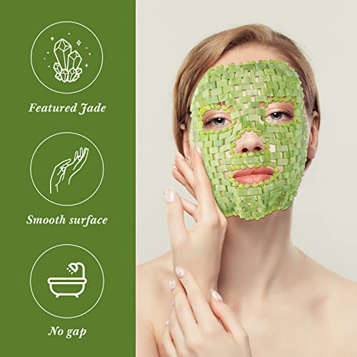 Jade Facial Cooling Mask – Natural Stone Face & Eye Massage Tool