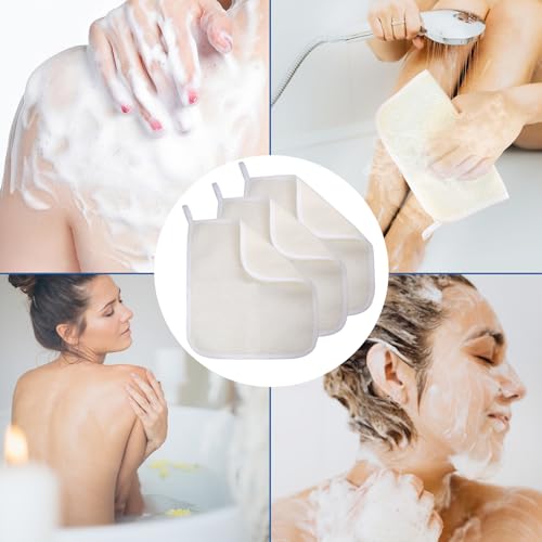 Exfoliating Washcloth 3-Pack, Dual-Sided Body & Face Scrubber