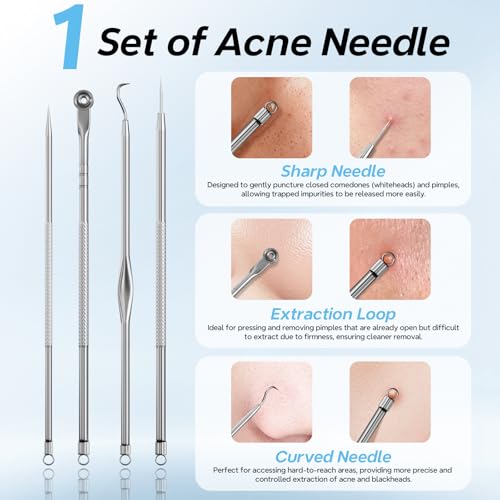Mylzdobs Blackhead Remover with 3 Modes & 5 Suction Heads