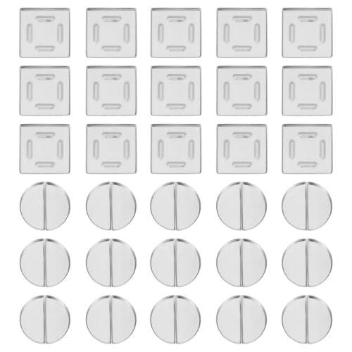 30 Pcs Empty 26mm Metal Eyeshadow Pans for DIY Makeup Palette - Round & Square