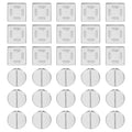 30 Pcs Empty 26mm Metal Eyeshadow Pans for DIY Makeup Palette - Round & Square