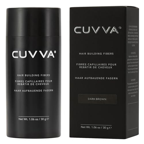 CUVVA Hair Building Fibers 30g - Natural Keratin Thickener for Thinning Hair