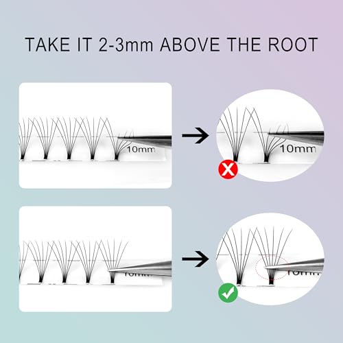 CoMango 320 Premade Eyelash Extensions - 6D/10D Russian Volume