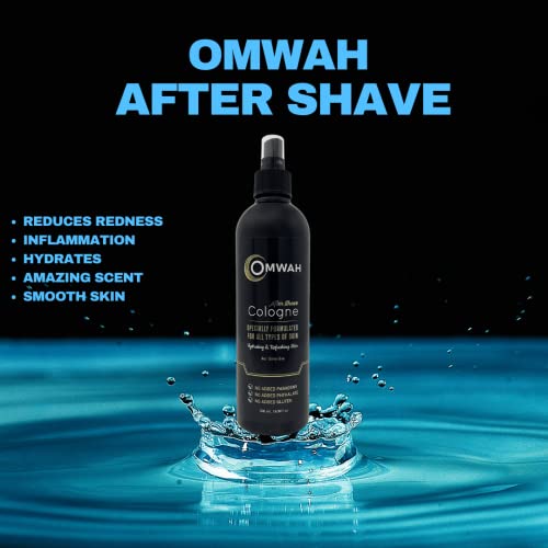 OMWAH Men¡¯s After Shave Cologne For Men ? Soothing Post Shave for All Skin Types, Large 16.9 oz Bottle, Non-Greasy Mens Cologne, Hydrating & Reduces Skin harshness, Long Lasting Freshness