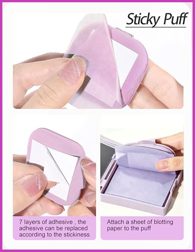 600 Oil Blotting Sheets for Face with Mirror & Puff