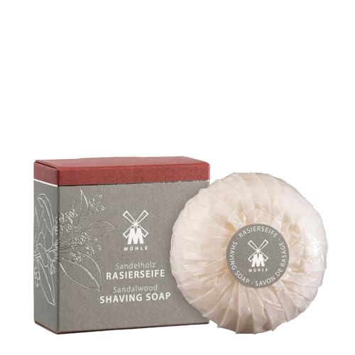 M?HLE SHAVE CARE Shaving Soap - Sandalwood Luxury Shaving Soap for Men, Rich Lather, Lightly Scented,65g