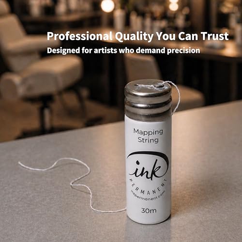 Ink Permanent White Brow Mapping String | 100 ft Pre-Inked