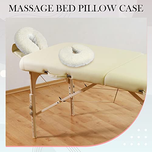 Soft Fleece Massage Table Headrest Covers - 2 Pack Face Cradle Pad, 14.6" x 13"