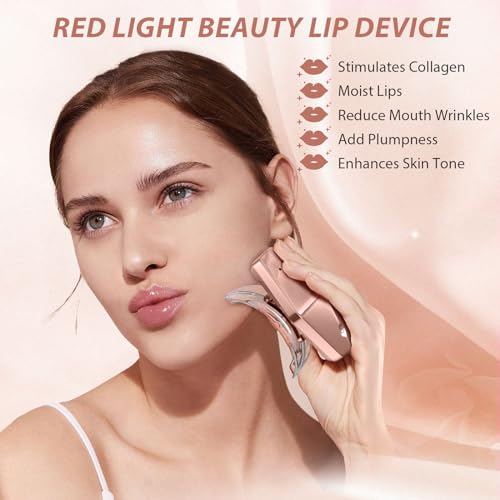 Red Light Lip Plumper Device with Heat Therapy