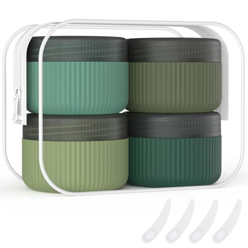 ME.FAN TSA Approved Travel Containers - Leak-Proof Silicone Jars, 1.5 oz, 4 Pack