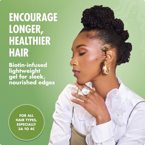 Mielle Organics Rosemary & Mint Edge Control Gel - Strong Hold, Biotin & Organic Oils, 2 Oz (Pack of 1)