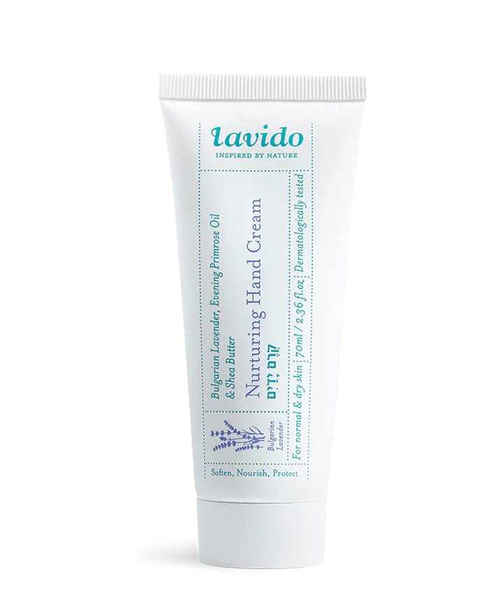 Lavido - Nurturing Hand Cream | Clean, Non-Toxic Skincare (Bulgarian Lavender + Evening Primrose Oil, 2.36 fl oz | 70 ml)