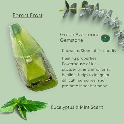 Rock Soap Set of 2- Gemstone Soaps with Real Crystals Inside- Decorative Crystal Soap with Natural Ingredients & Essential Oil- Moisturizing & Herbal Scented Fancy Gift for Women