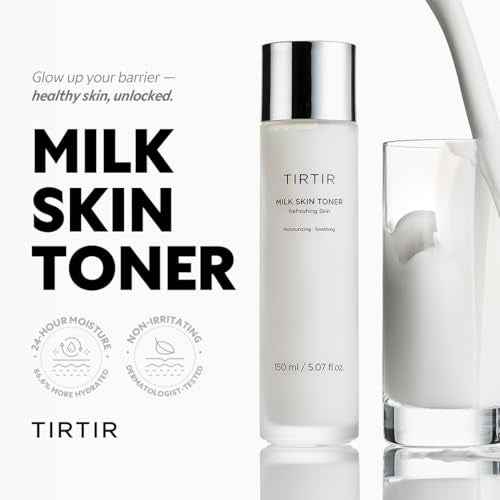 TIRTIR Milk Skin Rice Toner - Deep Moisturizing, Hydrating and Refreshing for face, Niacinamide, Ceramide, Rice Bran Extract, Nature-Oriented Ingredients, Korean Skin Care, Vegan, 150ml / 5.07 fl.oz.