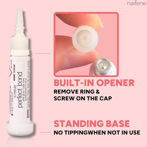 Strong Nail Glue for Press On Nails - 2 Pack, Fast Drying Adhesive